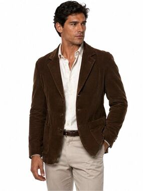 VINTAGE MANTESSA BROWN CORDUROY BLAZER • MADE IN JAPAN